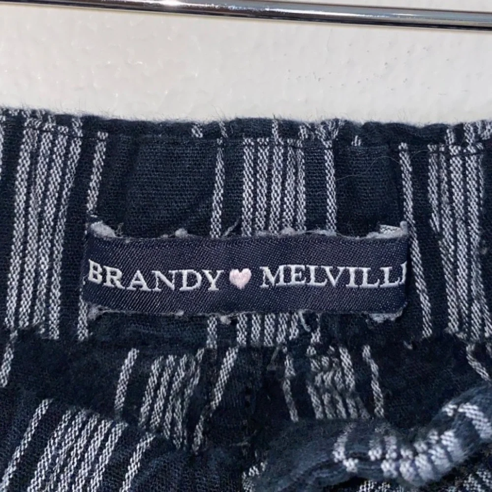 Brandy Melville Black and‎ Grey Striped Pants